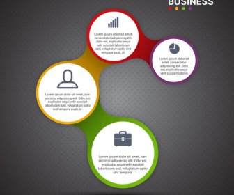 Círculos De Vetor Ilustração Do Diagrama De Infográfico De Negócios