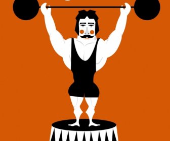 Circus Background Athlete Icon Cartoon Character