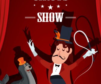 Circus Poster Stage Performance Sketch Cartoon Design