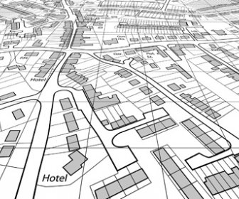 Peta Kota Desain Elemen Vektor