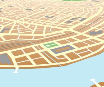 Stadt Karte Design Elemente Vektor