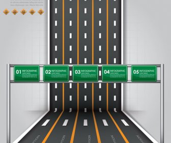 Elementi Di Città Strada Traffico Infographic