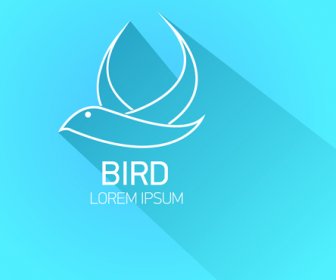 elemen desain klasik burung logo vektor