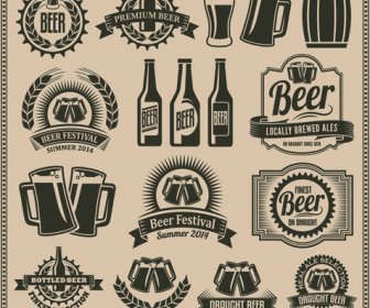 Vecteur Créatif étiquettes De Bière Classique
