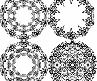 Diseño De Marco Clásico Vector Ilustración En Negro Blanco