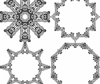 Classical Pattern Frames Design With Various Shapes Illustration