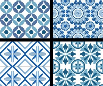 Classical Pattern Templates Repeating Seamless Design Flowers Icons