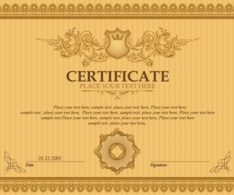 Klassik-Zertifikat-Vorlage-Vektoren