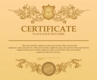 Classical Styles Certificate Template Vectors