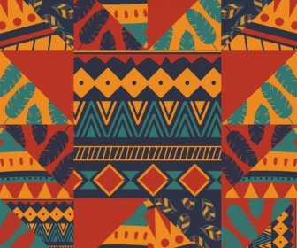 Classical Tribal Pattern Flat Colorful Abstract Decor