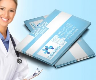Saubere Medizinische Visitenkarten-design