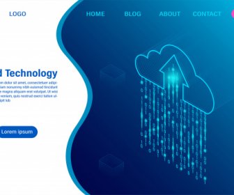 Cloud Computing Teknologi Konsep Layanan Digital Atau Aplikasi Dengan Data Yang Ditransfer Pengolahan Data Melindungi Konsep Keamanan Data Isometrik D