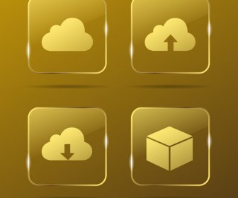 Cloud Gold Buttons