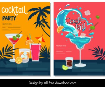 Cocktail-Party-Banner Bunte Klassische Dynamische Dekor