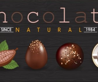 Cocolate 廣告閃亮的現代設計棕色裝飾品
