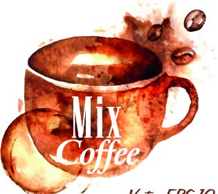 コーヒー描画要素ベクトル 7