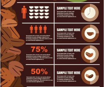 Coffee Infographics Business Template Design Vector