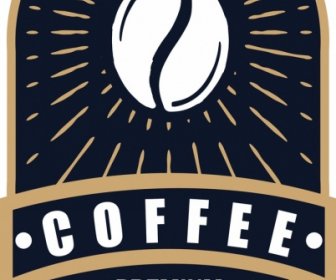 Kaffee-Label Vorlage Klassischen Dunklen Gerundet Vertikale Dekor