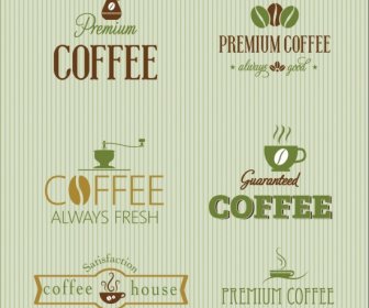 コーヒー ロゴ コレクション クラシック デザイン テキスト装飾