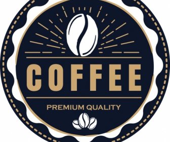 Kaffee Logo Vorlage Elegantes Klassisches Kreisdesign