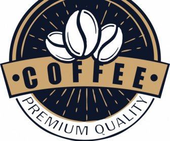 Coffee Logo Template Retro Circle Design