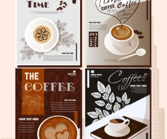 Coffee Menu Cover Templates Elegant Cups Decor