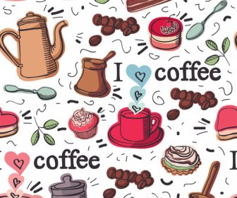 Coffee Object Design Elements Vector 3