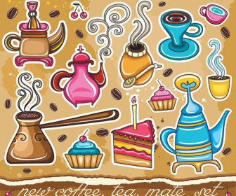 Coffee Object Design Elements Vector  No.339866