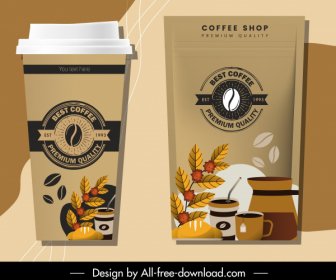 Coffee Package Templates Elegant Classical Decor