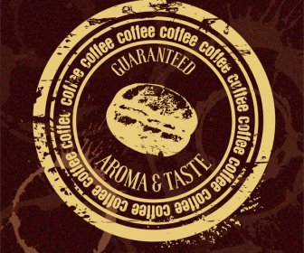 Coffee Quality Guarantee Stamp Illustration With Retro Style