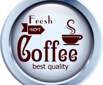 咖啡店圆圈标签