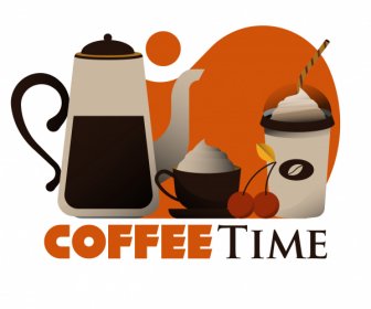 Tiempo De Café Estandarte Taza Plana Taza De Vidrio Sketch