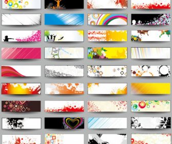 Collection Of Stylish Business Cards Design Elements Vector