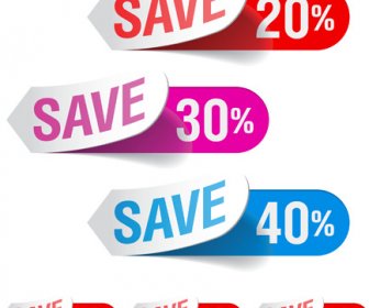 تصميم ملصقات الخصم لون الرسومات المتجهة تصميم ملصقات الخصم لون الرسومات المتجهة