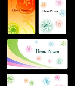 Color Floral Card Design Vector