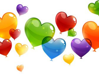 Vektor-Farbe Herz Luftballons