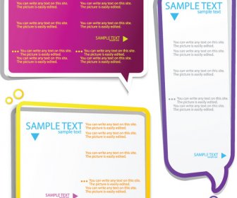 Burbujas De Discurso Hueco De Color Para Vector De Diseño De Texto
