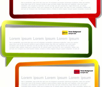 Burbujas De Discurso Hueco De Color Para Vector De Diseño De Texto