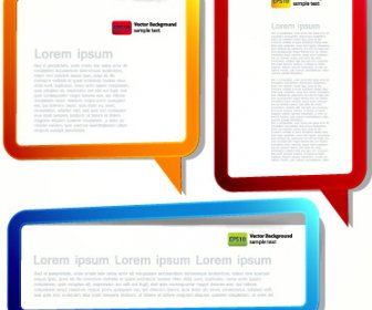 Hohle Sprechblasen Farbe Für Text Vektor-design