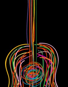Farbige Linien Musikinstrumente Vektor