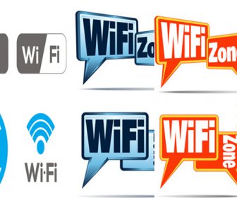 Vetor De ícones De Wi-Fi De Cor