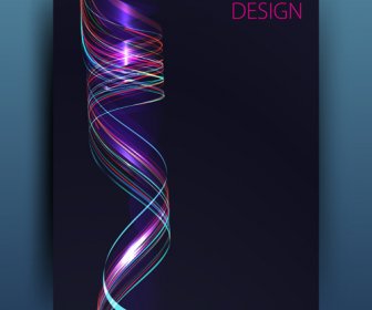 Colored Abstract Brochure Cover Template Vector
