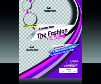 Colored Abstract Flyer Brochure Cover Vector