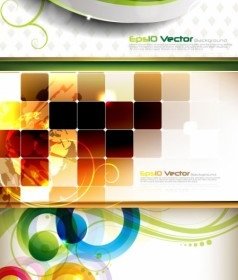 Colored Abstract With Modern Background Vector