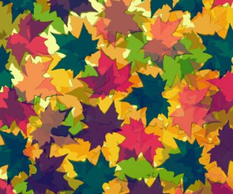 Colored Autumn Leaves Vector Backgrounds