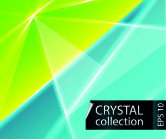 Kristal Berwarna Segitiga Bentuk Vektor Latar Belakang