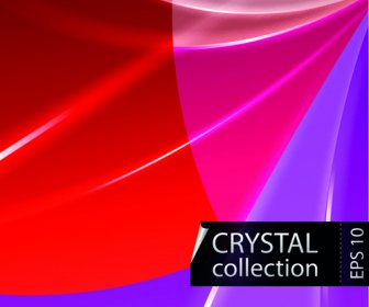 Kristal Berwarna Segitiga Bentuk Vektor Latar Belakang