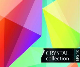 Cristallo Colorato Triangolo Modella Il Vettore Sfondo