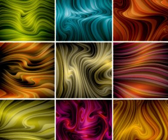 Colored Dynamic Abstract Art Vector