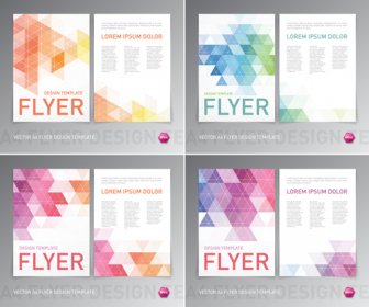 Colored Flyer Abstract Design Vector